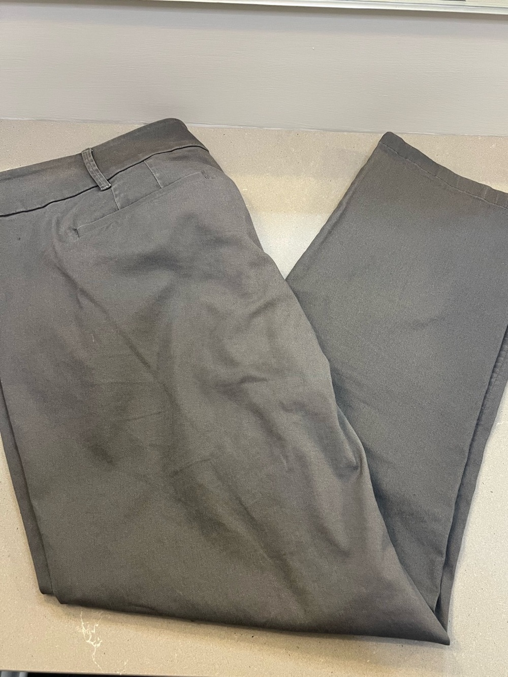 LOFT Ankle Crop Dress Pants in Charcoal Gray